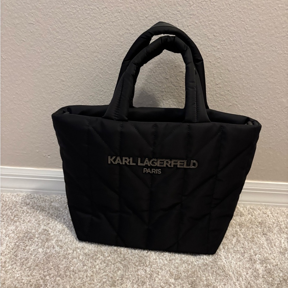 Karl Lagerfeld Black Quilted Handbag